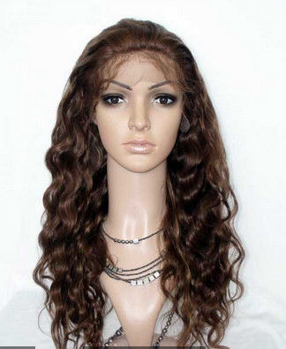 Verworrene gelockte Remy Human Hair Lace Front-Perücken-Nackenband mit Halterung keine Verwirrung