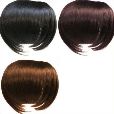 Schwarzes und Brown verwirren freien Remy Virgin Hair Fringe Wig 100%